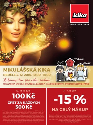 akční leták Kika nábytek 28.11.2016-23.12.2016