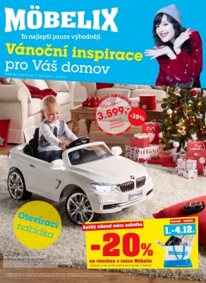 akční leták Möbelix 28.11.2016-11.12.2016