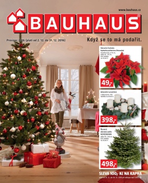 akční leták BAUHAUS 2.12.2016-31.12.2016