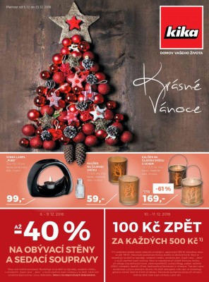 akční leták Kika nábytek 5.12.2016-23.12.2016