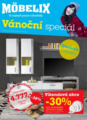 akční leták Möbelix 5.12.2016-18.12.2016