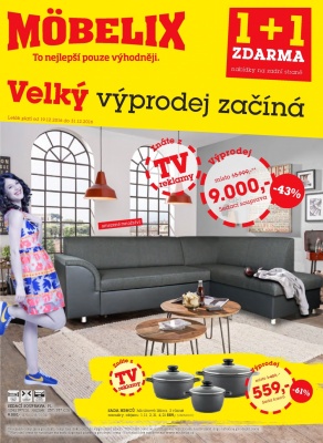 akční leták Möbelix 19.12.2016-31.12.2016