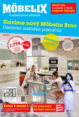 akční leták Möbelix 30.1.2017-28.2.2017