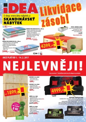 akční leták IDEA nábytek 1.2.2017-14.2.2017