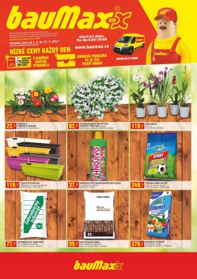 akční leták bauMax 1.3.2017-31.3.2017