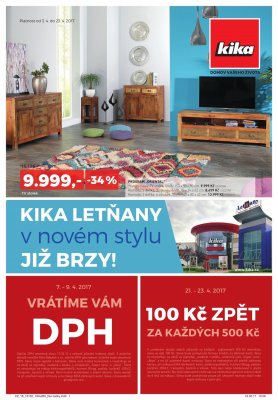akční leták Kika nábytek 3.4.2017-23.4.2017