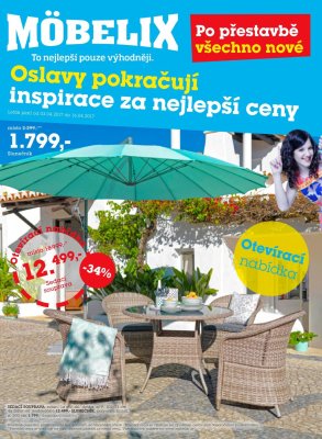 akční leták Möbelix 3.4.2017-16.4.2017