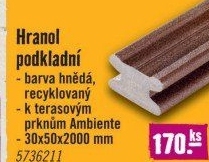 Podkladní hranol pro terasová prkna WPC Woodplastic