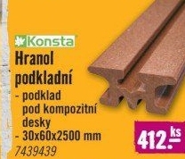 Podkladní hranol pro terasová prkna WPC Konsta