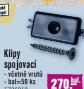 Spojovací klipy a vruty