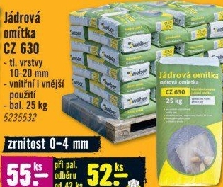 Jádrová omítka Weber