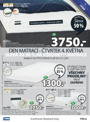 akční leták Jysk 4.5.2017-17.5.2017