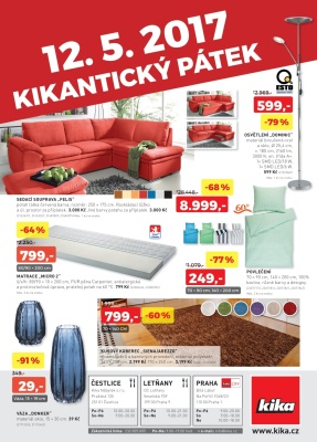 akční leták Kika nábytek 12.5.2017-12.5.2017