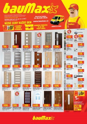 akční leták bauMax 1.8.2017-31.8.2017