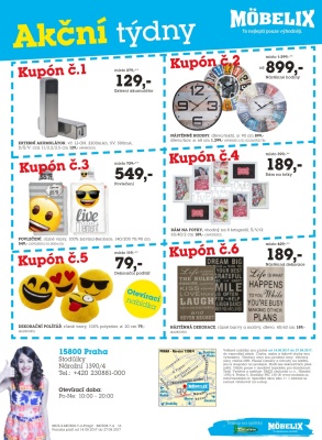 akční leták Möbelix 14.8.2017-27.8.2017