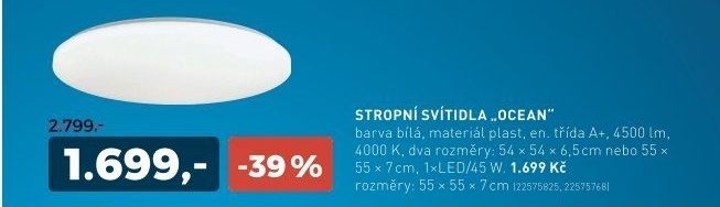 Stropní svítidlo OCEAN K