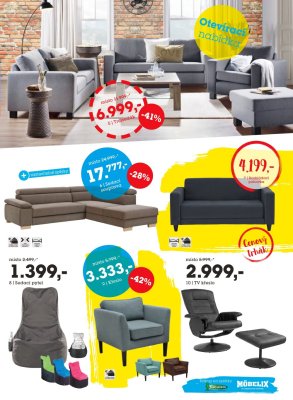 akční leták Möbelix 28.8.2017-10.9.2017