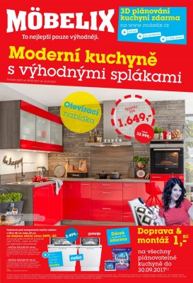 akční leták Möbelix 28.8.2017-30.9.2017