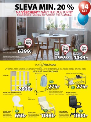 akční leták Jysk 31.8.2017-13.9.2017