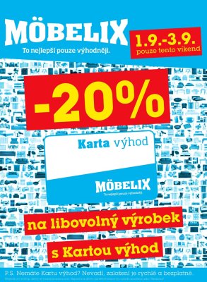 akční leták Möbelix 1.9.2017-3.9.2017