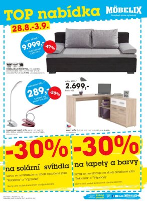 akční leták Möbelix 1.9.2017-3.9.2017