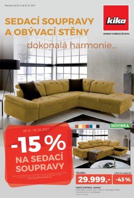 akční leták Kika nábytek 25.9.2017-15.10.2017