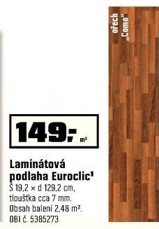 Laminátová podlaha Euroclic