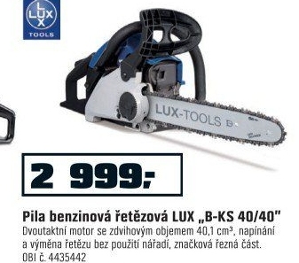 LUX Benzínová řetězová pila B - KS 40 / 40