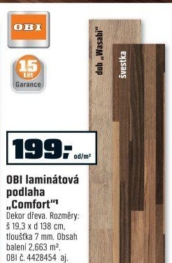 OBI Laminátová podlaha Comfort švestka jemné póry