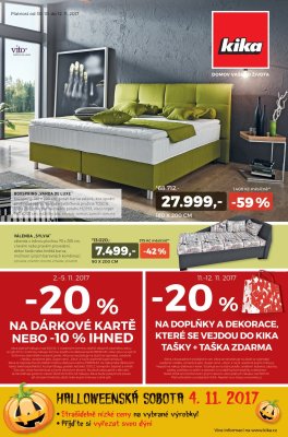 akční leták Kika nábytek 30.10.2017-12.11.2017