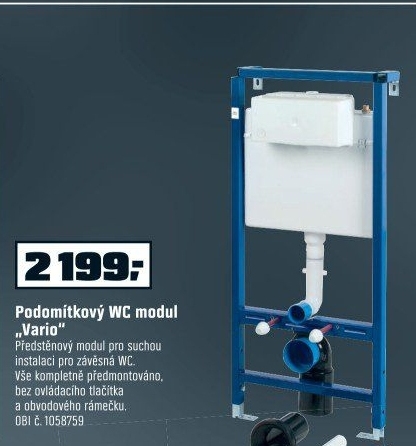 Verosan Předstěnový modul pro suchou instalaci Vario pro závěsné WC