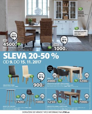 akční leták Jysk 9.11.2017-22.11.2017