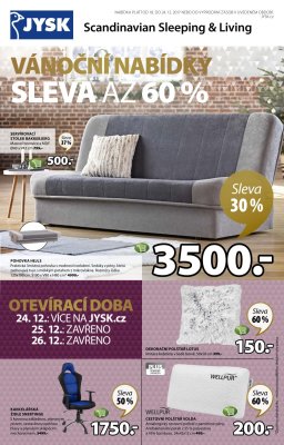 akční leták Jysk 18.12.2017-24.12.2017
