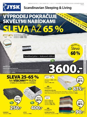 akční leták Jysk 2.1.2018-17.1.2018