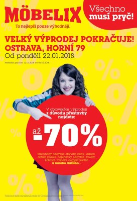 akční leták Möbelix 22.1.2018-4.2.2018