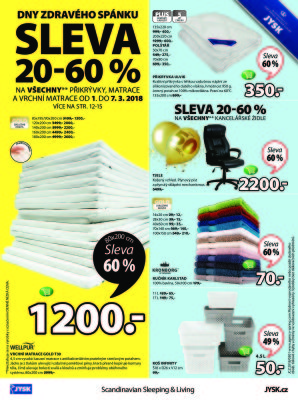 akční leták Jysk 1.3.2018-14.3.2018