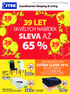 akční leták Jysk 5.4.2018-18.4.2018