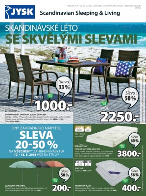 akční leták Jysk 10.5.2018-23.5.2018