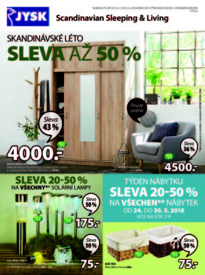 akční leták Jysk 24.5.2018-6.6.2018