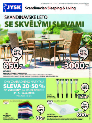 akční leták Jysk 31.5.2018-13.6.2018