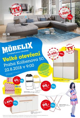 akční leták Möbelix 22.8.2018-2.9.2018