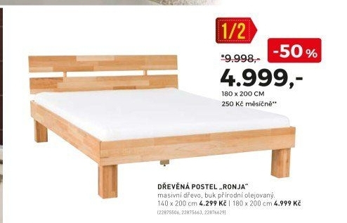Dřevěná postel RONJA