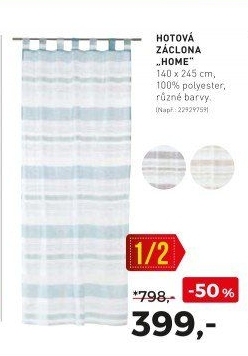 Hotová záclona HOME