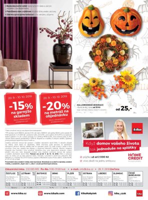 akční leták Kika nábytek 20.9.2018-10.10.2018