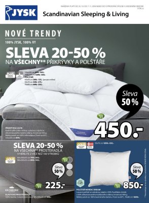 akční leták Jysk 25.10.2018-7.11.2018