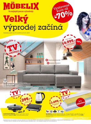 akční leták Möbelix 27.12.2018-6.1.2019