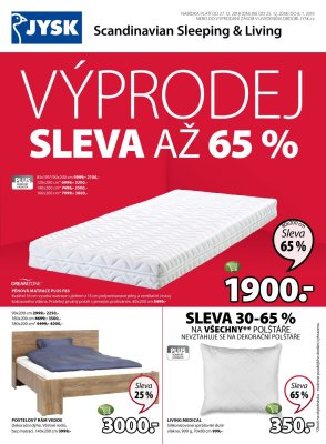 akční leták Jysk 27.12.2018-8.1.2019