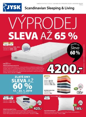 akční leták Jysk 17.1.2019-30.1.2019