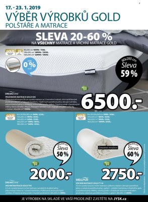 akční leták Jysk 17.1.2019-30.1.2019
