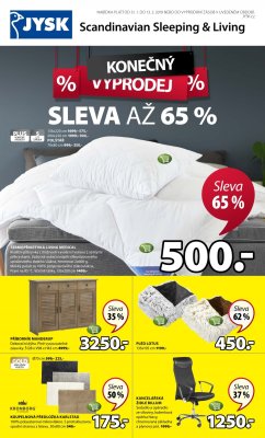 akční leták Jysk 31.1.2019-13.2.2019